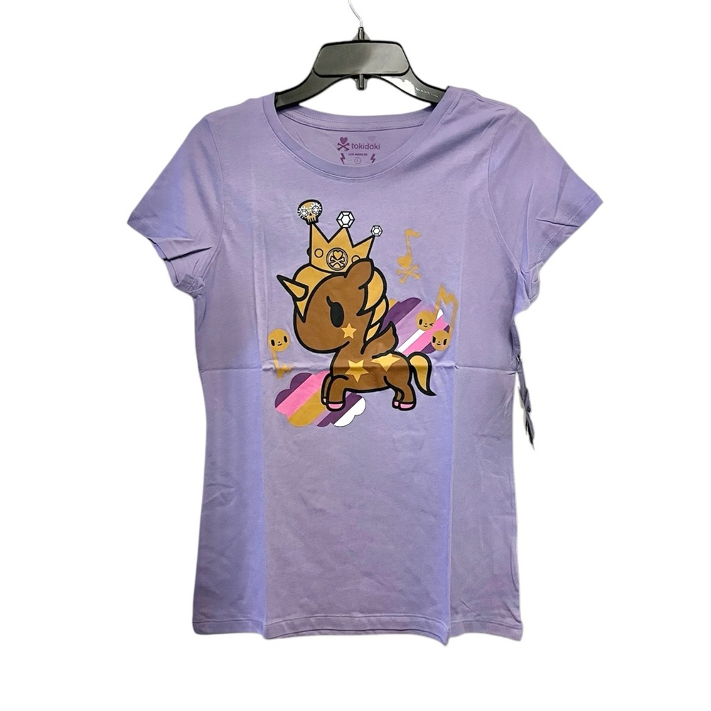 Tokidoki Prima Clouds Prima Donna Unicorno Graphic Print Purple T-Shirt